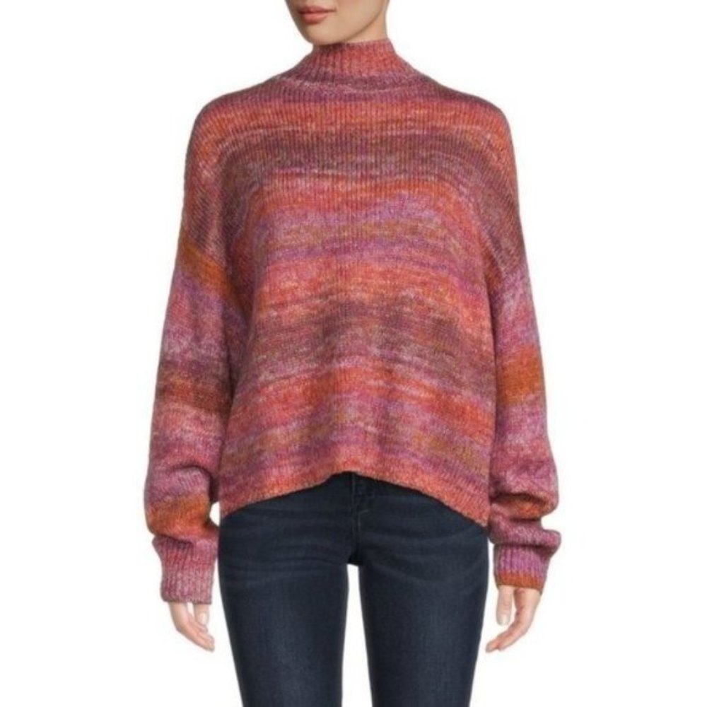 HUDSON JEANS Space Dye Mock Neck Sweater - NWT - Picture 1 of 6